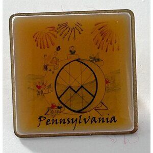 Vintage Odyssey of the Mind Pennsylvania PA Lapel Pin Fireworks OotM